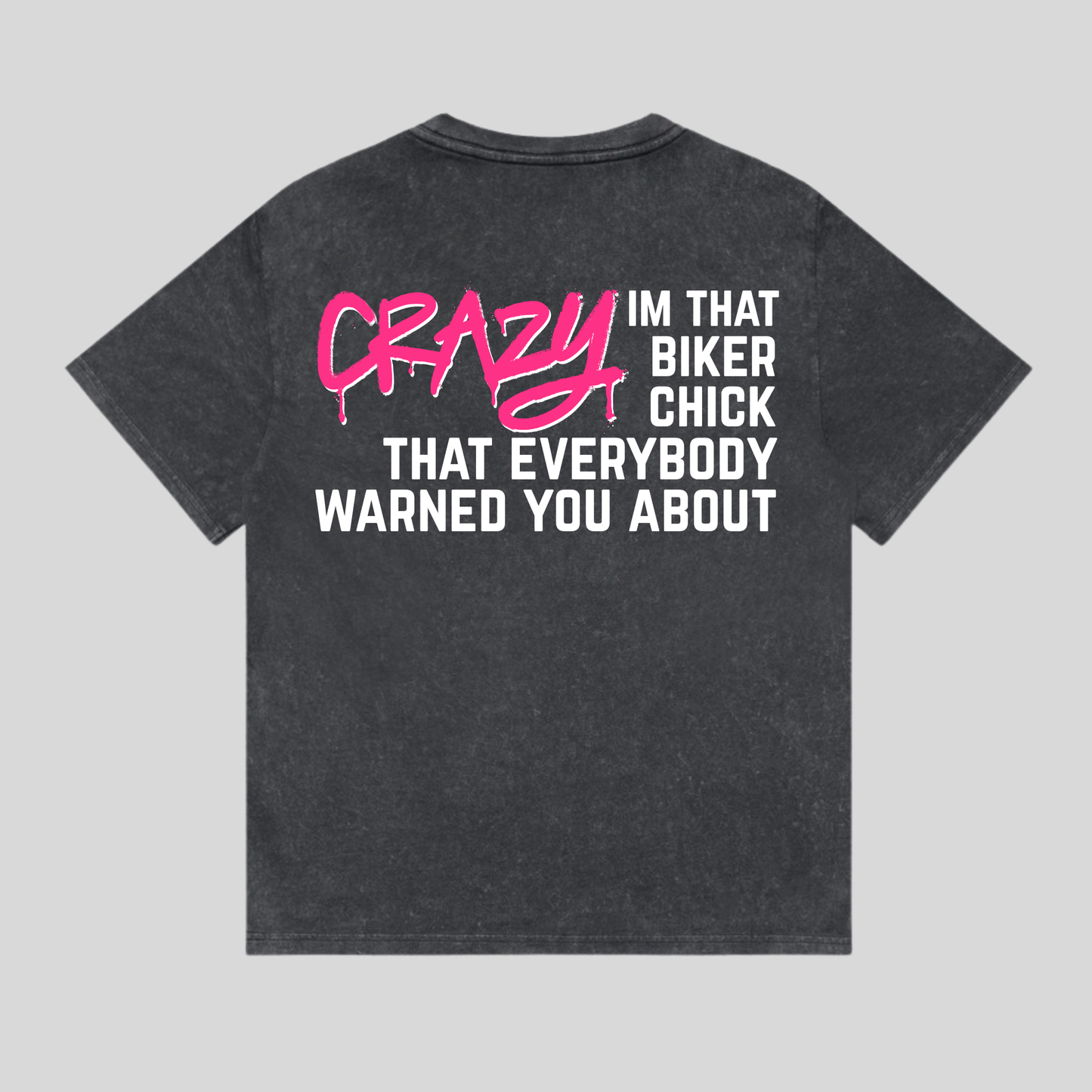 ON2 #BIKERBABES – “CRAZY BIKER CHICK” WOMEN’S TEE