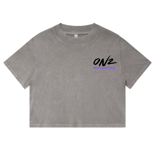 ON2BikerBabes – Girls Just Wanna Have Horsepower Stone Wash Heavy Crop Tee