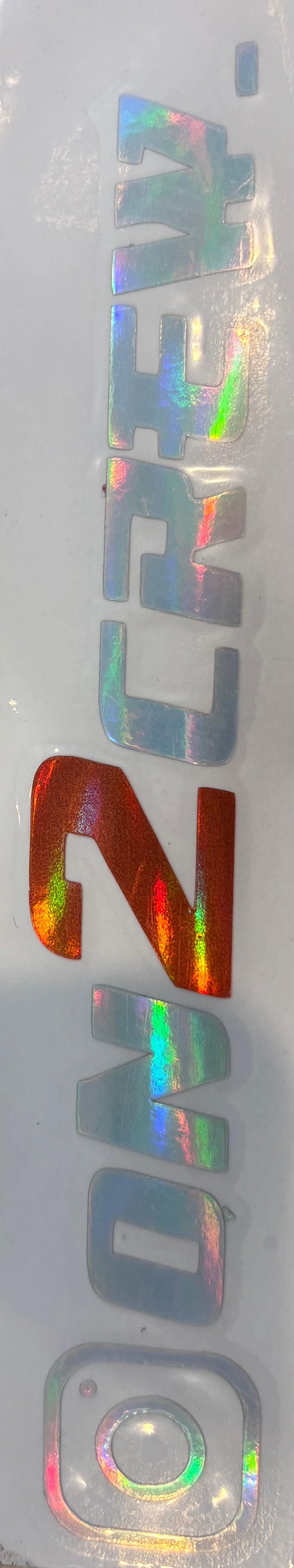 insta on2 holographic sticker