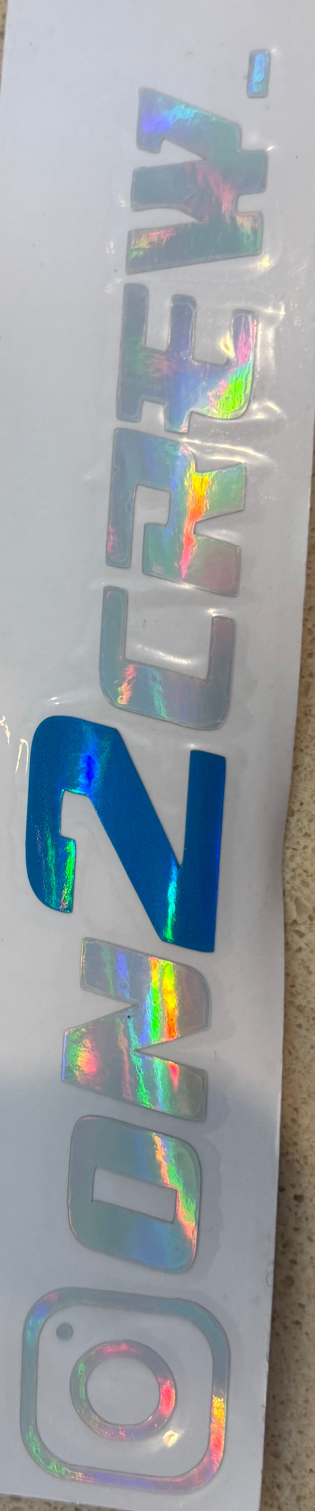 insta on2 holographic sticker