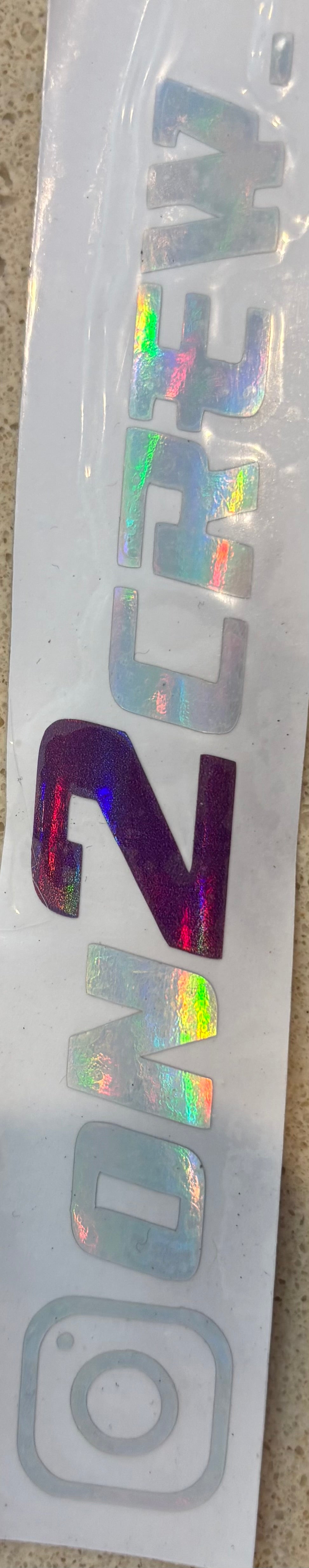 insta on2 holographic sticker