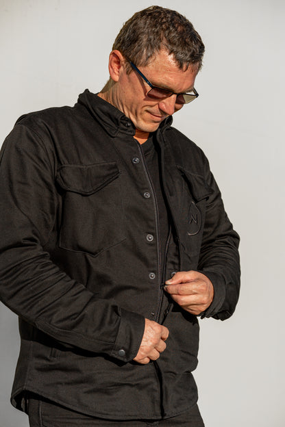 On2Crew Kevlar Denim Collared Shirt - Black