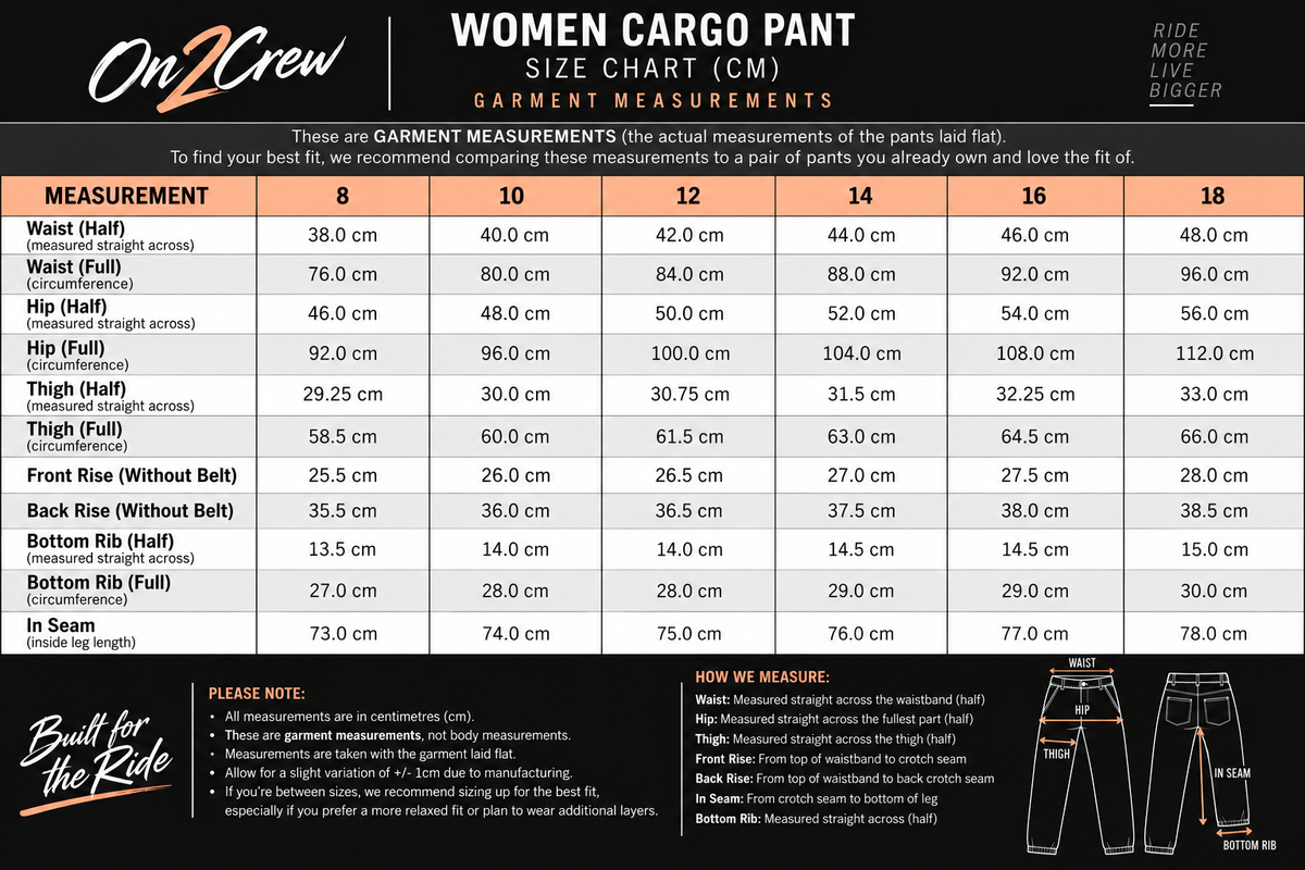 ON2CREW WOMEN’S KEVLAR CARGO PANTS