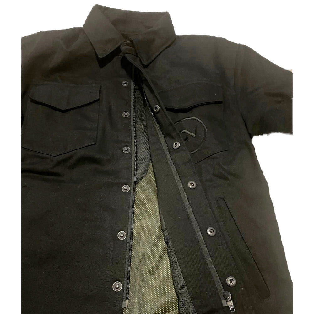 On2Crew Kevlar Denim Collared Shirt - Black