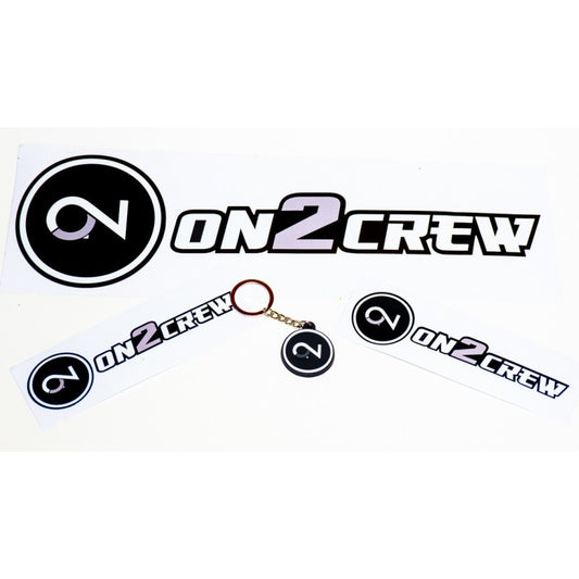 On2Crew Keyring & Decal Pack - Black